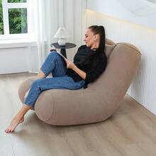 Sofá inflable multifuncional de PVC con acabado aterciopelado, silla reclinable portátil, sofá cama inflable para siesta, sofá inflable - Multicolor - Ver 12