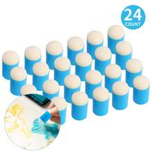 24 st svampklister för hantverk - Perfekt för att applicera bläck, krita, färg och mer - Applikator för schablonering, svampning och att skapa detaljerade effekter