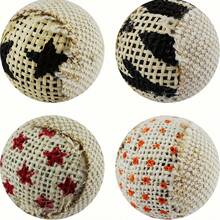 Catnip Toys With Sound, Interactive Chasing Ball, Random Cartoon Pattern, Durable Natural Sisal Material, Battery-Free, Perfect Gift For Cat Lovers, Interactive Cat Toys, Cats & Kittens, Self-Entertainment And Exercise - Multicolor - View 5