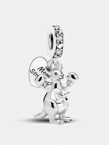 1pc Fashion Kangaroo Mother & Baby Beaded Pendant, Suitable For Women Bracelet, Bangle DIY Jewelry Making And Daily Accessories Decoration, Suitable For Girls Wearing - Kangaroo Mother and Baby - View 2