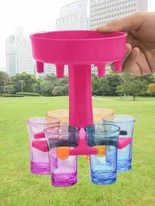 1个6格酒水分配器，适用于葡萄酒、威士忌、啤酒和烈酒，是派对和饮酒游戏的理想之选（普通款不含酒杯）