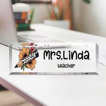 Customized Teacher Pencil Sign41styles, Teacher Gifts, Teacher Appreciation Gift, Teacher Desk Name Plate, Personalized Gift For Teacher, Teacher Name Sign,[Custom Acrylic Desk Nameplate] High Gloss Custom Acrylic Desk Nameplate - Multicolor - View 26