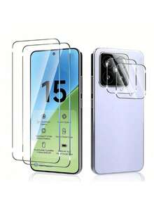 4pcs Tempered Glass Screen Protector + Camera Lens Protector For Xiaomi 15T/15T Pro, High Definition 3D, Anti-Scratch, Anti-Fall, Applicable To 15T Black Silk Screen Camera Protector, 2pcs Screen Protector Screen Protection Essentials, Applicable To Daily Shield, Office, Home Daily Shield Office Home Phone Screen Protector Phone Accessories Waterproof Shockproof Scratch Resistant