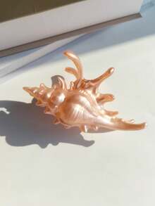 1pc Summer Seashell Shaped Hair Claw Clip, Large Size Women Beach Accessories, Essential Hair Hair Claw, Ocean Beach Accessories, Hair Decor, Half Updo Hair Accessory, Elegant Versatile Headpiece Suitable For Holidays & Daily Wear Elegant Hair Clips - Multicolor - View 19