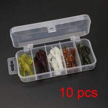 10/25 piezas Juego de señuelos de pesca suaves, incluye señuelos realistas de cangrejo de río/camarón - Señuelos de camarón flexibles para agua dulce y salada, cebos con anzuelos sin enganches similares a la vida real adecuados para pez serpiente, carpa, lubina, bagre - Todo el año - Imitación fácil - Multicolor - Ver 9