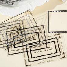 20张/包彩色相框阴影系列贴纸，彩色相框主题PET模切贴纸，剪贴簿用品，笔记本配件，装饰相框，笔记本电脑和手机壳，马克杯，旧杂志，铅笔盒，桌面装饰贴纸，返校贴纸，学习用品 - 彩色 - 查看 11