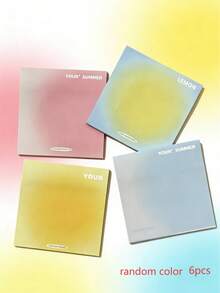 1/4/6/12pcs Sticky Notes 3*3in Color Notepad Student Notepad Office Message Pad Self-Adhesive Note Paper Suitable For Office Home School Use