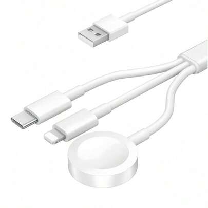 3-In-1 Magnetic Wireless Charger With USB-C/Lightning Ports, Compatible With Apple  Series SE/9/8/7/6/5/4/3/2/1, Compatible With Apple 17/16/15/14/13/12/11,Birthday Gift/ Christmas Gift / Xmas Gift / New Year 2026