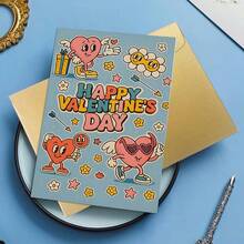 Valentine's Day Greeting Card, Creative Valentine's Day Card With Angel Heart Design, Quality Greeting Card With Envelope (4.72x6.7in), Gift For Wife/Husband/Boyfriend/Girlfriend - Multicolor - View 5