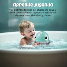 Juguete de Ducha para Bebe con Forma de Ballena. Regadera Infantil. Juego Interactivo para el Baño AzulConveniente y duradero, para niños - Multicolor - Ver 5