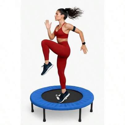 Trampolín Fitness 101 cm Brincolín para Adultos con 32 Resortes 6 Patas Antiderrapantes y Capacidad 100 kg