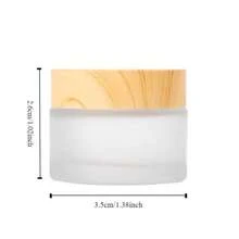 Hũ đựng kem dưỡng mắt bằng thủy tinh mờ 5g/20g/30g/50g, hũ dưỡng ẩm bằng thủy tinh có nắp vân gỗ, hộp đựng mỹ phẩm, có thể tái sử dụng, thích hợp cho phòng khách, nhà cửa, phòng ngủ, phòng tắm, trang trí nhà cửa, có thể đựng kem dưỡng da, kem dưỡng mắt, sữa dưỡng thể, mỹ phẩm, hộp đựng đồ du lịch, hũ đựng đồ di động. - Nhiều màu - Xem 7