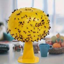 3-Piece Set With Base: Flying Insect Trap, Sticky Insect Ball, Fruit Fly Trap, Wasp Mosquito Killer, Indoor And Outdoor Household Garden Pest Control Tool Set - 三件組合底座+膠帶+球 - 查看 3