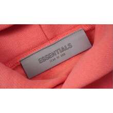 Essentials -Fear Of God Oversized Hoodie Collection FW21-FW2 MEN WOMEN Hoodie Vintage Flocking Craftsmanship Combined With Modern Breathable Technology, Warm Cotton Flocking, Loose Urban Functional Wear, High-End Cotton To Create An Urban Street Style, Loose Silhouette Non-Ge - Coral - 查看 6