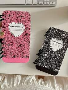 Pink Flip Phone Case With Black Ink Splash Design, Waterproof, Shockproof, Anti-Fall, Anti-Scratch. Adopts Transparent Minimalist Design, Lightweight And Luxurious. Compatible With IPhone 11, 12, 12 Pro, 13, 13 Pro, 13 Pro Max, 14, 14 Pro, 14 Pro Max, 15, 15 Pro, 15 Pro Max, 15 Plus, 16, 16 Pro, 16 Pro Max, 16 Plus, 17, 17 Pro And 17 Pro Max. - Black - View 4