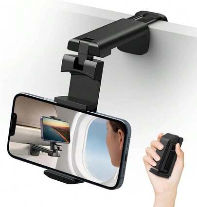 Soporte Plegable para Celular de Avión, Rotación de 360° Ajustable, Accesorios para Teléfono Universal para Viaje, Cocina, Oficina, Volar, Soporte Celular Portátil Compatible con \/ Galaxy