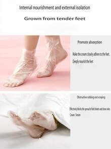 500pcs/100pcs Intensive Moisturizing Foot Mask Set - Soft & Comfortable, No PABA, Single Use, Suitable For Daily Use, Gentle Skin Care - Transparent - View 2