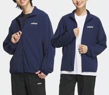 Adidas Unisex Woven Casual Jacket, Breathable Sports Outerwear - Royal Blue - View 2