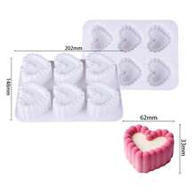 硅胶心形/花形慕斯蛋糕模具，凹面心形/花形/方形蕾丝边/凹面心形/凹面星形蛋糕模具，可重复使用硅胶模具，甜点模具，冰淇淋巧克力模具，肥皂模具，3D慕斯蛋糕纸杯蛋糕烘焙盘华夫饼松饼模具，厨房烘焙用品，情人节婚礼派对蛋糕模具，Stampo，巧克力模具，Reposteria，模板