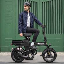 Foldable Adult Electric Bicycle With 14-Inch Tires, 500Wmotor Power, 20ah Capacity Lithium Battery, Maximum Speedof 35km/H,Maximum Driving Range Of 45 Miles, Maximumload Capacity Of 120 Kilograms, Suitable For Commutingelectric Bicycles - màu đen - Xem 7