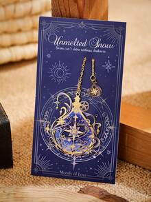 1pc Wind, Flower, Snow, Moon, Flower, Moon, Irregular Metal Hollow-Out Reading Marker, Three-Dimensional Pattern Bookmark, Stationery Supplies, Multi-Design Fantasy Gift, Birthday, Writer, Teacher, Friend, Reading Club, Book Lover, Reader, Office, Home, Classroom, Bookmark