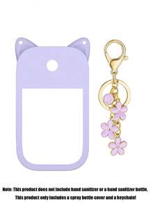 Bộ 2 chai/1 chai dung dịch sát khuẩn tay Touchland 30ml (1oz), có vỏ bảo vệ, dễ dàng mang theo khi đi du lịch, có thể dễ dàng treo vào túi xách, chìa khóa hoặc ba lô, chống mài mòn, chống bám bẩn, vừa khít, có thể giặt và tái sử dụng. - Màu tím - Xem 19