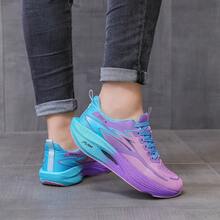 Giày chạy bộ công nghệ đế carbon Marathon Unisex, Giày thể thao Marathon nhẹ, giảm xóc, Giày chạy bộ thể dục thường ngày bằng sợi carbon cho thanh thiếu niên, Giày chạy bộ thể thao thường ngày thời trang, thoáng khí, chống trượt, bền, Giày thể thao đế mềm, màu chuyển sắc cổ điển, Giày đi bộ thoải mái - Màu tím - Xem 6