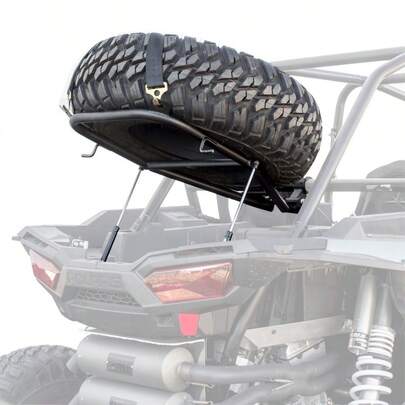 HMF Racing IQ Spare Tire Mount Rack Black Polaris RZR XP/4 1000 Turbo 4