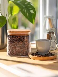 12 Piece 150ml/5oz Glass Sealed Storage Jars, Glass Spice Jar Set, Food Storage Container With Bamboo Lid, Kitchen Food Storage Jar, Perfect For Storing Tea, Coffee, Sugar, Herbs, Spices, Etc., Stackable Kitchen Organizer - 12件裝玻璃密封罐附蓋子 - 查看 6