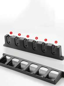 6-Hole Vertical Wall-Mounted Fishing Rod Holder, Lure Fishing Rod Storage Rack, Fishing Pole Display And Collection Shelf - Multicolor - View 5
