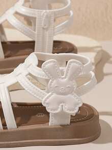 1 Pair 2026 New Fashion Princess Style Sandals, Casual Versatile Buckle Design, Convenient - White - View 6