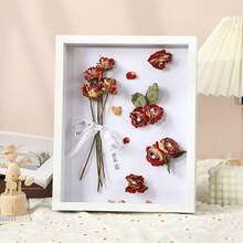 1 khung hoa khô, khung gỗ rỗng 3D tự làm, giá đỡ trưng bày khung mở 3D, quà tặng ngày Valentine, trang trí đám cưới, trang trí nhà cửa, trang trí mùa thu, trang trí phòng, trang trí ngày lễ, trang trí bốn mùa. - Nhiều màu - Xem 3