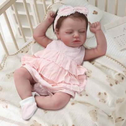 zxr Reborn Muñeca de Silicona Juguete Realista de 50 cm Muñeca Niña Reborn Cuerpo Completo Realista Regalos de Juguete Suaves y Realistas para Niños a Partir de 3 Años121