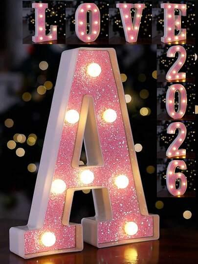 2 PIEZAS Luz LED en forma de letra rosa con luz de vela, luz de decoración para fiesta de cumpleaños y festivos alimentada por batería, letras y números brillantes con logotipo iluminado, apta para dormitorio, fiesta de cumpleaños, boda, familia, adultos, Día de San Valentín, Año Nuevo, el regalo talla grande adecuado para mamá, papá, pareja, abuelo, abuela, un regalo romántico y sorprendente