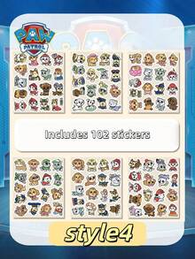 100 Pieces Of Cartoon Stickers, Paw Patrol, No Repetition, Decorative Stickers, Suitable For Birthday, Party Decoration, Giving To Friends Or Classmates, Party Atmosphere Decoration, Perfect Party Decoration, Home Decoration Ornaments, Perfect Room Decoration, Christmas Gifts Valentine's Day, Ideal Friend Gifts For Birthday Celebrations, Souvenirs, Women's Souvenir, Cute Aesthetic, Valentine Day, Gifts, Decorations, Home Decor, Valentines Gifts - Multicolor - View 5