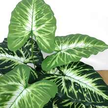 60-132厘米（51.96英寸）人造花卉 马蹄莲 马蹄叶 龟叶 山猫叶 仿真植物 节日家居办公装饰