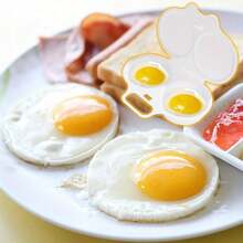 1pc 2-Cup Microwave Egg Cooker, Round Plastic Steamer, Suitable For Making Fluffy Omelettes And Office Breakfasts