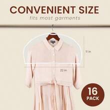 Handy Laundry Clear Vinyl Shoulder Covers Closet Suit Protects Storage Home Decor Set of 12 12 H x 22 W x 2 D - Transparente - Ver 3