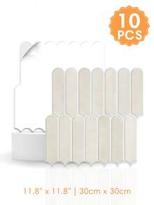 1/10/20PCS Fish Scale Matte Self-Adhesive PVC Wall Sticker, 11.8" X 11.8", Ultra-Thin And Ultra-Light 3D Wall Panel, Living Room Decorative Wall Sticker, Kitchen Backsplash, Tile Wall Sticker, Modern Decor Style, Home DIY Decoration - Multicolor - View 19