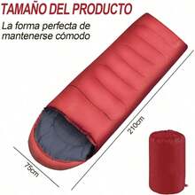 Sleeping Bag Saco de Dormir Tipo sobre Sleeping Bag Adulto Ligero y Cómodo de Tres Estaciones Saco de Dormir con Forro Térmico para Camping y Senderismo Apto para Adultos y Niños - Multicolor - Ver 2