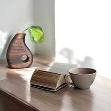 Jarrón de Madera Artesanal para Decoración – Florero Hecho a Mano Ideal para el Hogar, Oficinas y como Regalo Decorativo Único - SAMÁN P - Ver 6