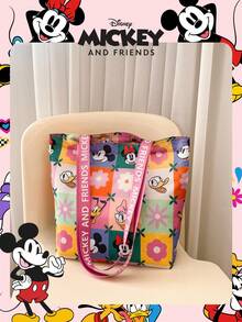 Túi mua sắm chính hãng Disney, 1 chiếc, họa tiết Mickey, dung tích lớn, có thể gấp gọn, túi đeo vai dây rút, túi xách nhẹ, được cấp phép chính thức - Nhiều mẫu để lựa chọn, phù hợp cho nữ/bé gái/phụ nữ, hoàn hảo cho sử dụng hàng ngày/mua sắm/đi chơi. - Nhiều màu - Xem 6