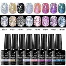 8pcs MSRUIOO 8ml Reflective Nail Polish All Season Super Shiny Glitter Series Semi-Permanent Nail Polish Gel - Multicolor - View 7