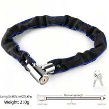 1 pieza Cadena de bicicleta de súper resistente - Antirrobo ligero de acero de tungsteno, apta para bicicletas de carretera y de montaña, superficie pulida negra - Multicolor - Ver 11