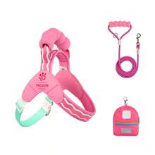 New 3 PiecesDog Outdoor Travel Set, Includes Soft Handle Leash, 4ft Leash, Dog Backpack, Breathable Padded Dog Harness, Adjustable For Training And Daily Walking - Multicolor - View 28