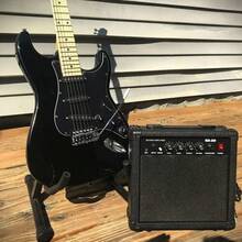 Full-Size Black Guitar Starter Package With 20-Watt Amp And Accessories - 1 - View 2