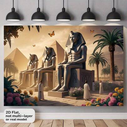 2D Flat, 1 Pc Of Ancient Egyptian Civilisation-Themed Background - Full Of Vitality With A Design Of Pyramids And Sphinxes, Durable Polyester Hanging, Suitable For Home, Room, Party Decorations - All-Season Cultural Decorations, Egyptian Room Decorations
