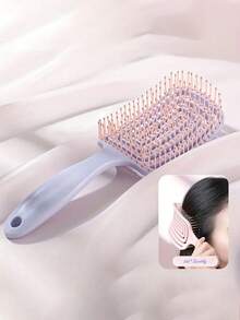 8-In-1 Hair Styling Brush Set, Includes Styling Comb, Teardrop Comb, Shaping Comb, Rat Tail Comb, Volumizing Comb, Dual-Ended Brow Brush, Makeup Brush Set, Eyelash Brush, Eyelash Separator, Eyelash Extension Tool, Women Beauty Tools, Makeup Brushes, 3-In-1 Styling Comb - Mauve Purple - View 2