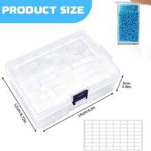 钻石画收纳盒，便携式珠子收纳整理盒，32/48/64格钻石画配件（收纳盒） - 白色 - 查看 19