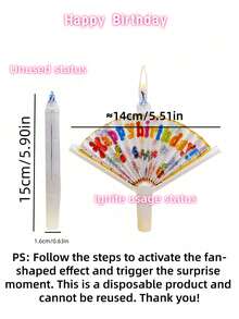 1pc Surprise Candy Firework Candle, Celebration & Birthday Party Decor - Multicolor - View 13